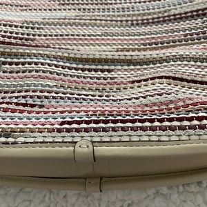 Unique Coach large ergo purse. Made of strips of leather from old purses.